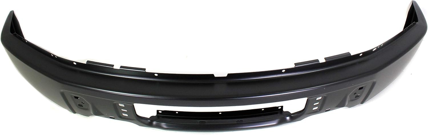 Front Bumper Face Bar Primed Steel Without Fog Light Holes Direct Replacement Compatible With 2009-2014 Ford F-150 FO1002414 9L3Z17757CPTM
