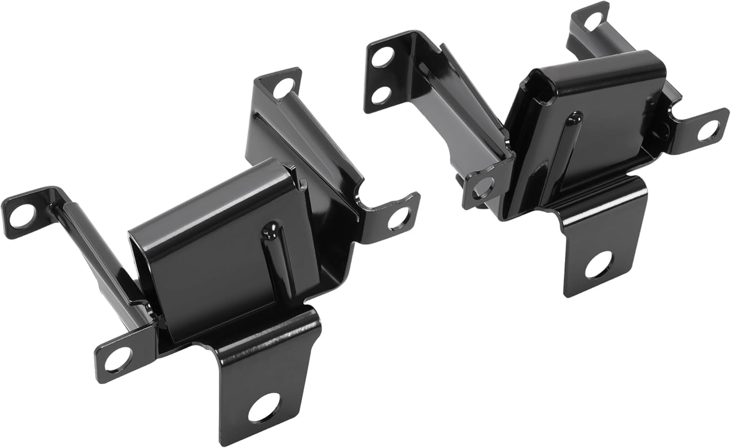 Set Of 2 Front Bumper Inner Bracket Steel Left Driver & Right Passenger Side Direct Replacement Compatible With 2007-2013 GMC Sierra 1500 GM1066185 GM1067185 22767057 22767056
