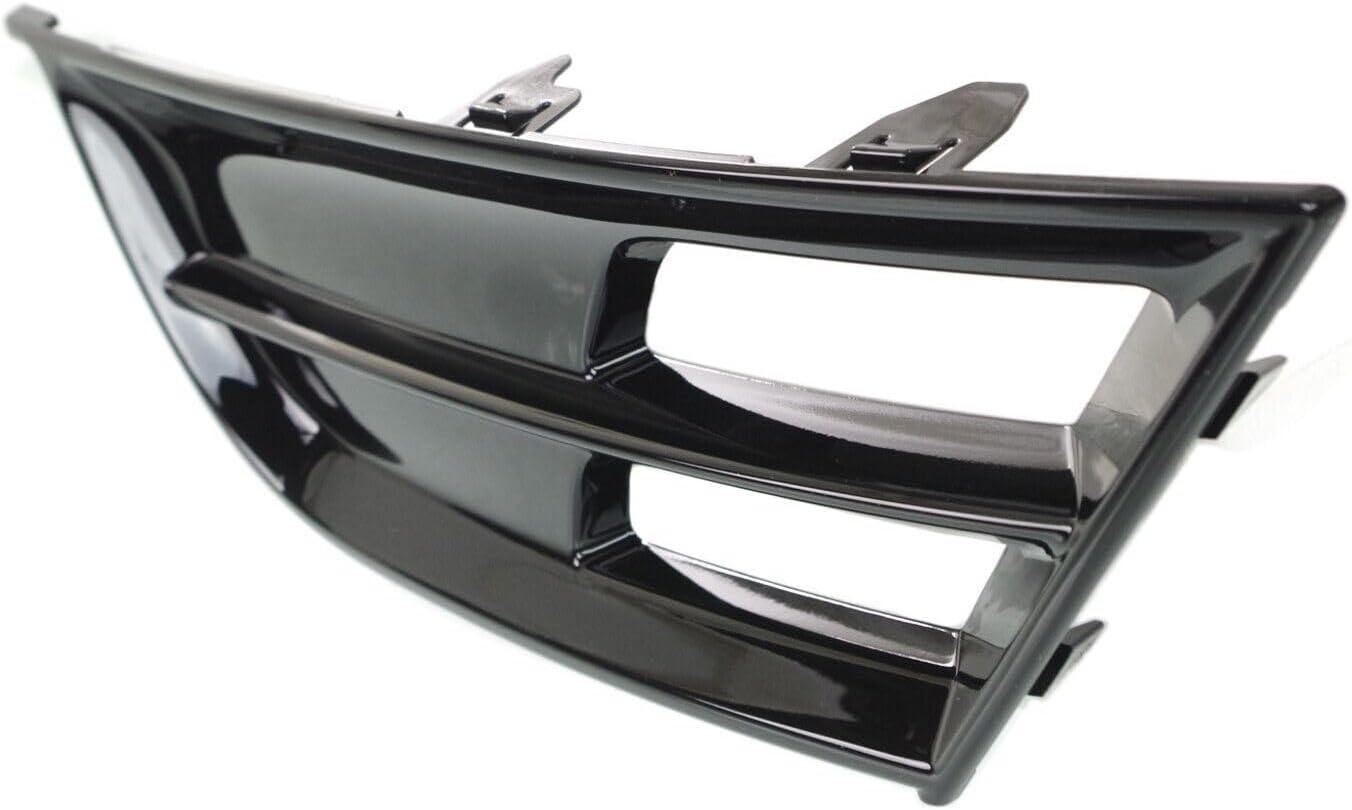Front Bumper Face Bar Grille Textured Black Right Passenger Side Direct Replacement Compatible With 2015-2017 Chrysler 200 CH1039160 68203014AC