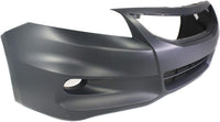 Front Bumper Cover Primed With Fog Light Holes Direct Replacement Compatible With 2011-2012 Honda Accord HO1000277 04711TE0A80ZZ