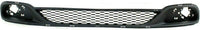 Front Bumper Cover Primed With Fog Light Holes + Lower Grille Textured Gray Direct Replacement Compatible With 2011-2020 Dodge Grand Caravan CH1000A02 CH1036115 68088966AA 68100690AA