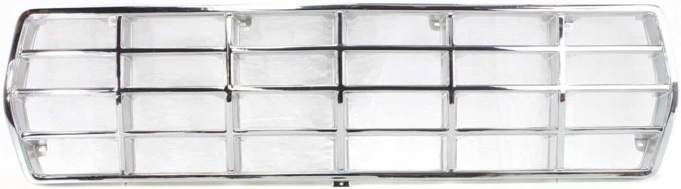 Front Grille Chrome Shell And Insert Direct Replacement Compatible With 1978-1979 Ford F-Series FO1200111 D8TZ8150C