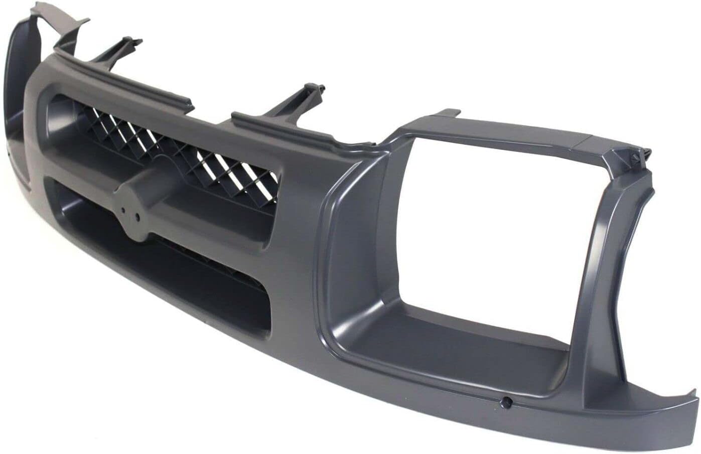 Front Grille Painted Dark Gray Shell and Insert Plastic Direct Replacement Compatible With 2000-2001 Nissan Xterra NI1200195 623107Z000