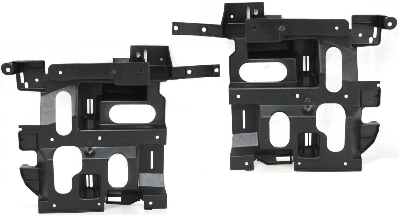 Front Set of 2 Head Lamp Support Bracket Left & Right Side Direct Replacement Compatible with 2002-2006 Chevrolet Avalanche 1500 / 2003-2006 Silverado 2500HD 3500 GM1221131