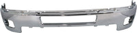 Front Bumper Chrome + Upper Cover + Lower Valance Air Deflector + Extension + Fog Lights Left & Right Side Direct Replacement Compatible With 2011-2014 Chevrolet Silverado 2500HD 3500