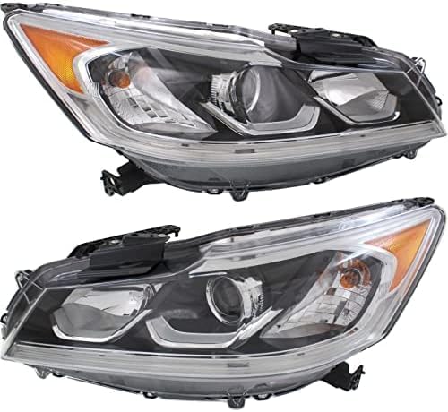 Set Of 2 Front Head Light Assembly Left Driver & Right Passenger Side Direct Replacement Compatible With 2016-2017 Honda Accord HO2503169 HO2502169 33100T2AA81 33150T2AA81