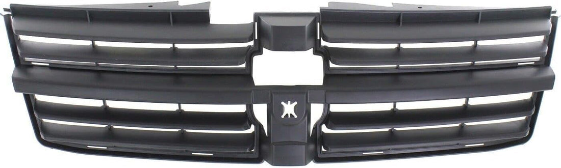 Front Grille Textured Dark Gray Shell And Insert Plastic Direct Replacement Compatible With 2008-2010 Dodge Grand Caravan CH1200310 5113126AA