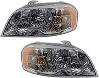 Set Of 2 Head Light Assembly Halogen Right Passenger & Left Driver Side Direct Replacement Compatible With 2007-2011 Chevrolet Aveo 96650525 96650526
