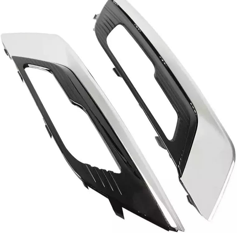 Front Bumper Cover Primed + Upper Lower Center Grilles + Headlights + Fog Lights & Covers With Chrome Trim Left And Right Side Direct Replacement Compatible With 2017-2018 Ford Fusion