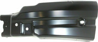 Front Bumper Chrome Steel + Lower Valance + Extension Textured + End Caps + Set of 8 Brackets Left & Right Side Direct Replacement Compatible With 2007-2013 Chevrolet Silverado 1500