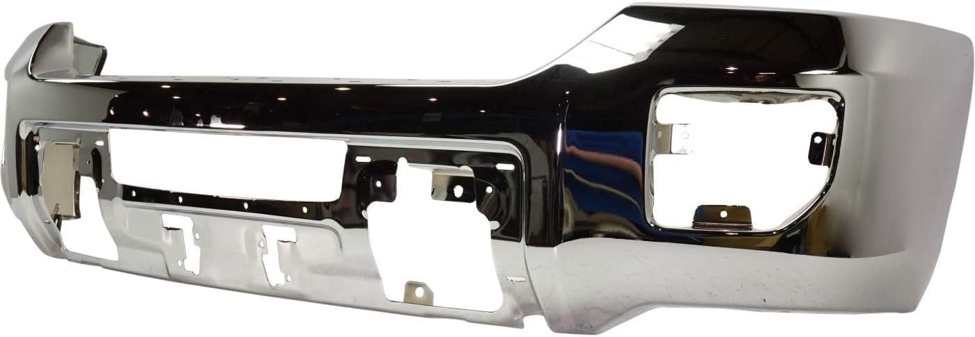 AUTOS PARTS PLUS Front Bumper Chrome Steel Direct Replacement Compatible With 2015-2019 GMC Sierra 2500HD 3500HD GM1002855 23178907