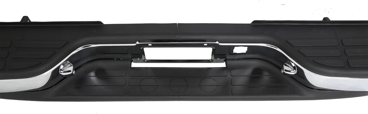 Rear Bumper Face Bar Chrome Steel With Mounting Bracket Direct Replacement Compatible With 1999-2006 Chevrolet Silverado 1500 GM1103122 12496085