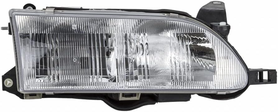 Front Head Light Assembly Right Passenger Side Direct Replacement Compatible With 1993-1997 Toyota Corolla TO2503107 811101E221