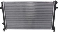 Front Radiator Aluminum Core Direct Replacement Compatible With 2005-2014 Volkswagen Jetta / 2006-2009 Rabbit VW3010150 1K0121251CJ