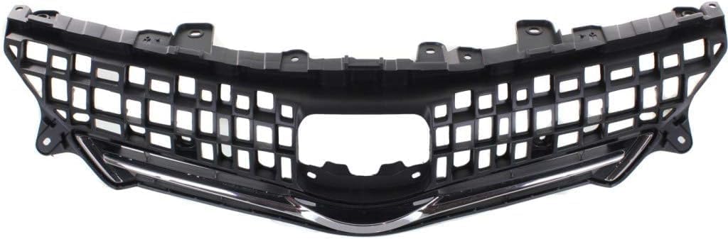 Front Grille Assembly Gray Shell And Insert With Chrome Molding Plastic Direct Replacement Compatible With 2012-2014 Toyota Prius V TO1200348 5310147010