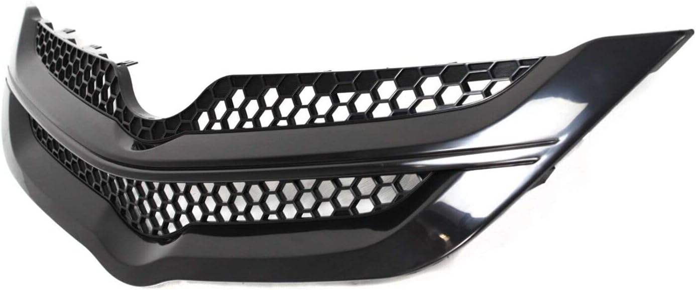 Front Upper Grille Textured Shell & Insert Direct Replacement Compatible With 2007-2008 Toyota Yaris TO1200294 5311152460C0