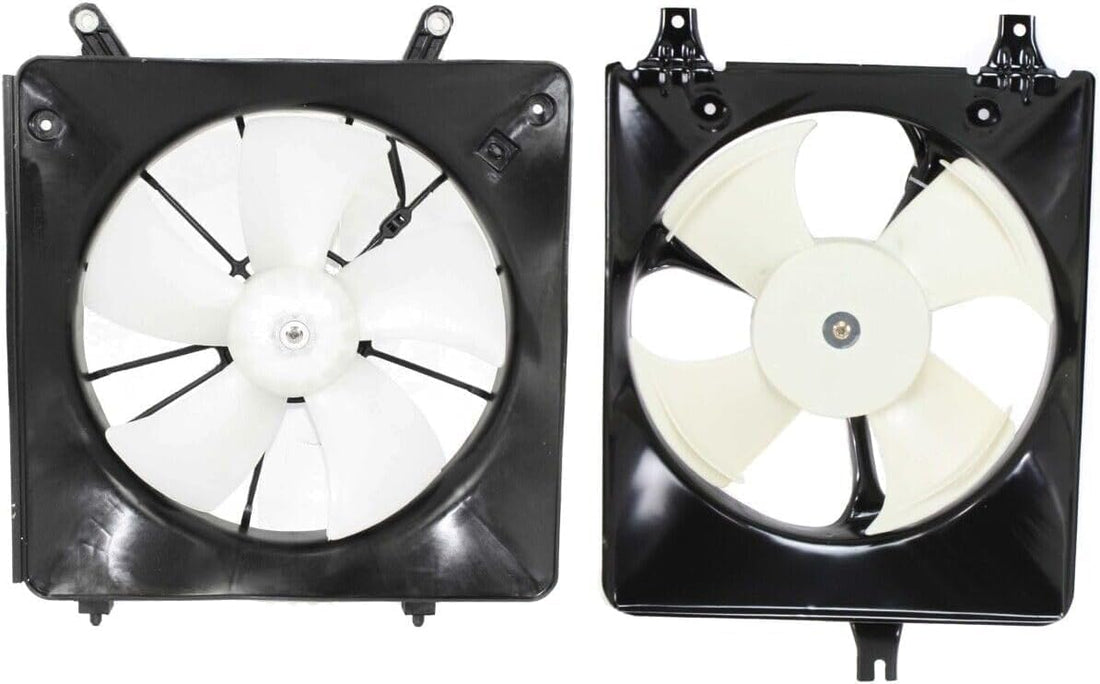 Front Radiator & A/C Condenser Single Fan Assembly Direct Replacement Compatible With 1998-2002 Honda Accord HO3115103 HO3113106 19015PAAA01-PFM 19020PAAA01 38605PAAA01