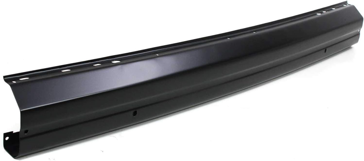 Front Bumper Face Bar Primed Steel + End Caps Textured Right & Left Side Direct Replacement Compatible With Jeep Wagoneer 1984-1990 / Cherokee 1984-1996 / Comanche 1986-1992 CH1004107