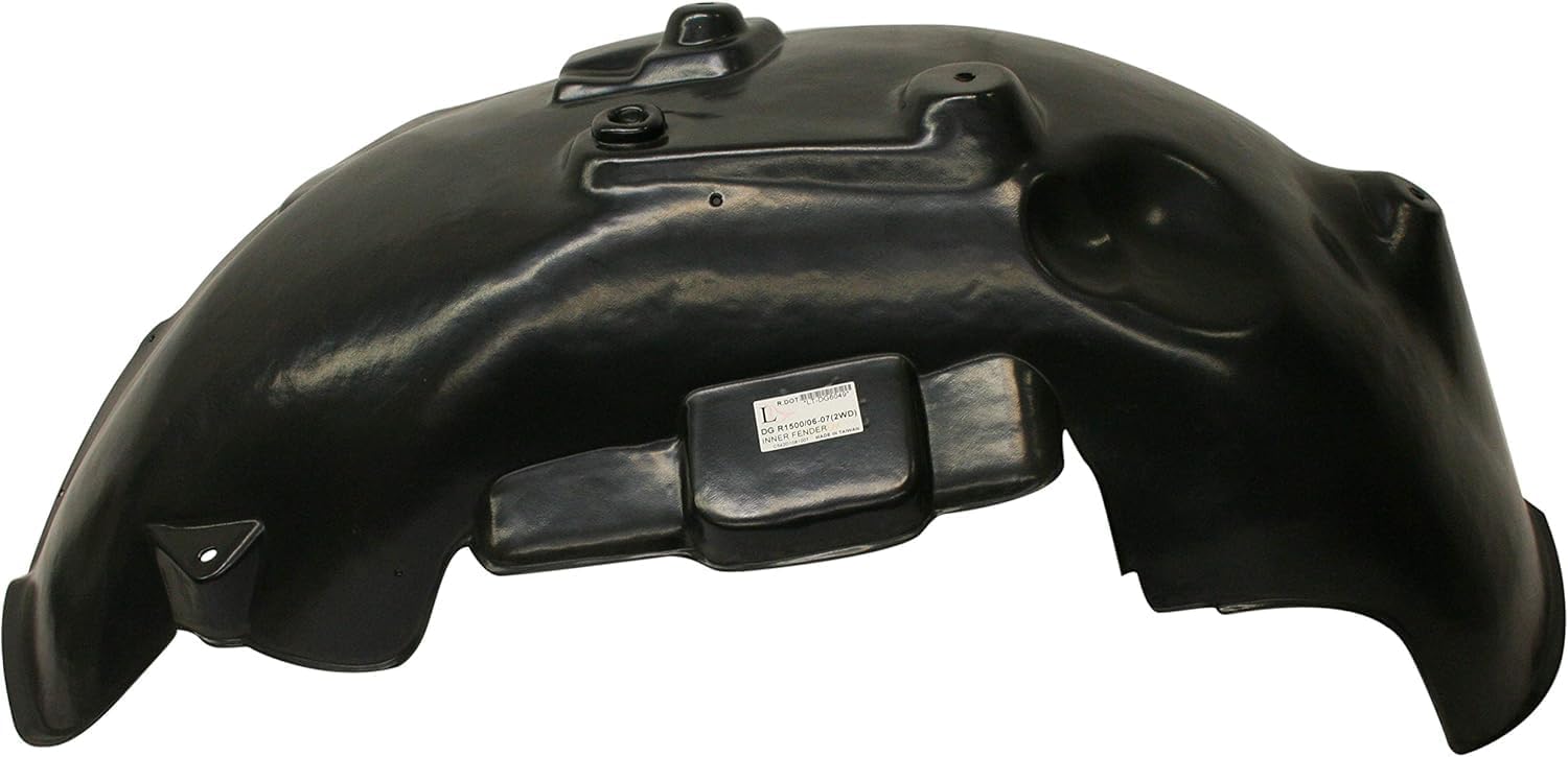 Front Fender Liner Left Driver Side Direct Replacement Compatible With 2002-2009 Dodge Ram Full Size Pickup CH1248125 55275835AI
