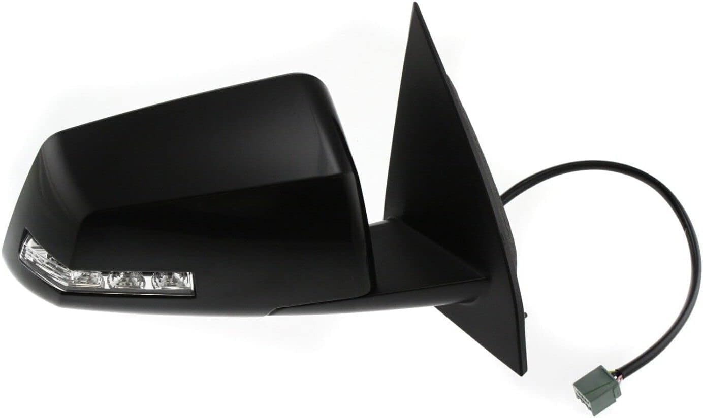 Set Of 2 Front Power Mirror Manual Folding Heated Primed Left Driver & Right Passenger Side Direct Replacement Compatible With 2009-2017 Chevrolet Traverse GM1320383 GM1321383