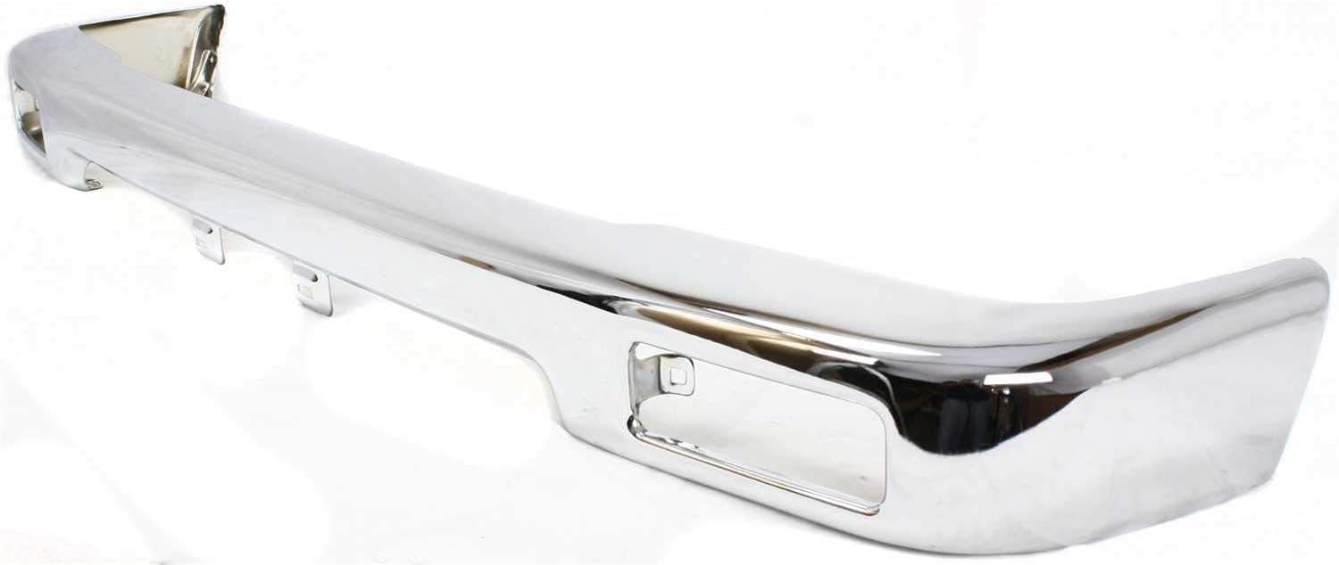 Front Bumper Chrome Steel + Lower Valance Primed Direct Replacement Compatible With 1992-1995 Toyota Pickup 2WD TO1002102 TO1095104 5210135070 5391135010