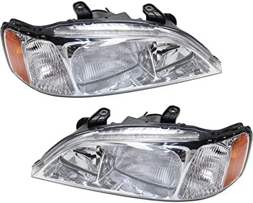 Set Of 2 Front Headlight Lens And Housing Right Passenger & Left Driver Side Direct Replacement Compatible With 1999-2001 Acura TL AC2518104 AC2519104 33151S0KA01 33101S0KA01