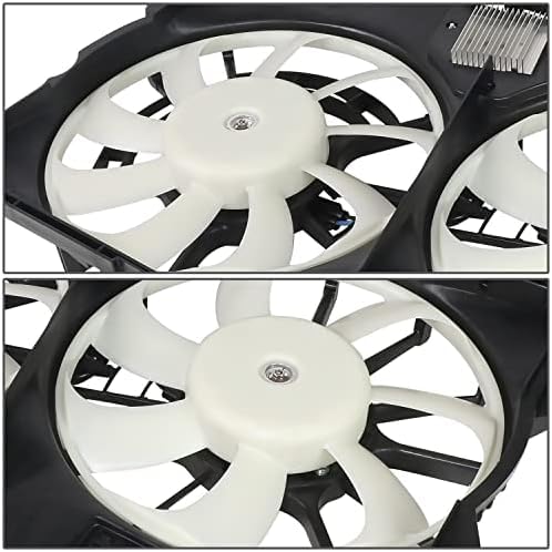 Front Dual Cooling Fan Assembly Plastic with Control Module Direct Replacement Compatible with 2014-2018 Jeep Cherokee CH3115178 68164091AH