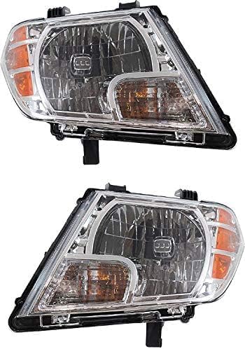 Set OF 2 Front Head Light Assembly Left Driver & Right Passenger Side Direct Replacement Compatible With 2009-2021 Nissan Frontier NI2502188 NI2503188 26060ZL40B 26010ZL40B