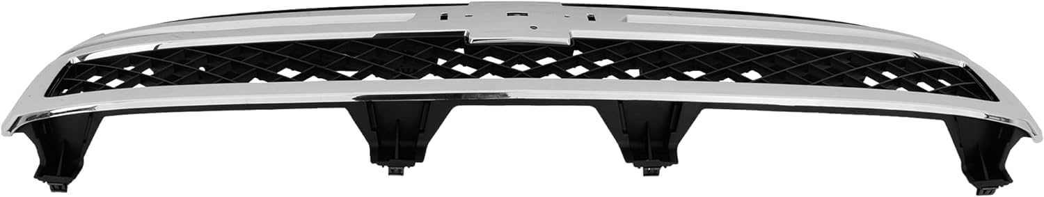 Front Grille Assembly Chrome Shell With Painted Black Insert Direct Replacement Compatible With 2011-2014 Chevrolet Silverado 2500HD 3500HD GM1200639 20966058