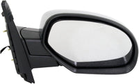 Front Power Mirror Manual Folding Heated Chrome Right Passenger Side Direct Replacement Compatible With 2007-2013 Chevrolet Silverado / 2007-2014 Suburban Avalanche Sierra 1500 GM1321340
