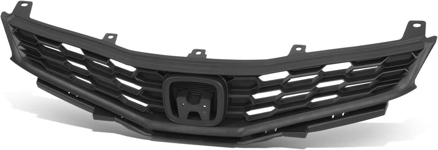 Front Grille Dark Gray Shell and Insert Textured Direct Replacement Compatible With 2012-2014 Honda Fit HO1200219 71121TK6A11
