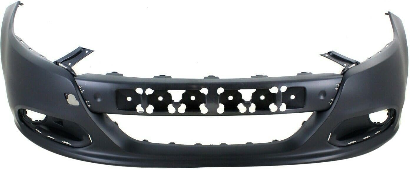 Front Bumper + Upper Cover + Molding Primed Direct Replacement Compatible With 2013-2016 Dodge Dart CH1000A09 CH1014106 CH1044110 1UT51TZZAA 1TS71TZZAF 1WC26TZZAC