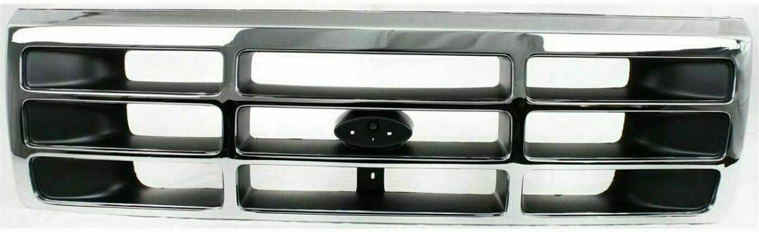 AUTOS PARTS PLUS Front Grille + Headlight Door Bezels Chrome + Signal Lights Left Driver & Right Passenger Side Direct Replacement Compatible With 1992-1997 Ford F-Series FO1200173 FO2521114