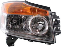Set Of 2 Front Head Light Assembly Plastic Left Driver & Right Passenger Side Direct Replacement Compatible With 2008-2015 Nissan Armada NI2502175 NI2503175 260109GA0B 260609GA0B