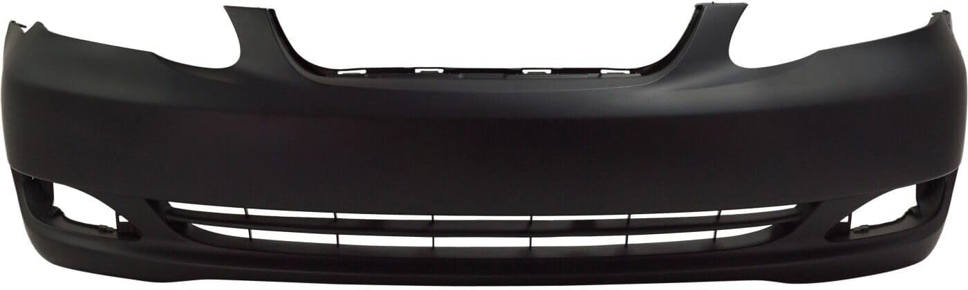 Front Bumper Cover Primed Without Spoiler Holes Direct Replacement Compatible With 2005-2008 Toyota Corolla TO1000297 521190Z938