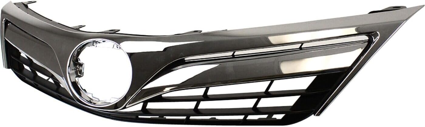 AUTOS PARTS PLUS Front Grille Primed Shell And Insert With Chrome Molding Direct Replacement Compatible With 2012-2014 Toyota Camry TO1200343 5310106560