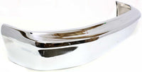 Front Bumper Face Bar Chrome Without Molding Holes Direct Replacement Compatible With 1992-1997 Ford F-Series FO1002236 F2TZ17757A