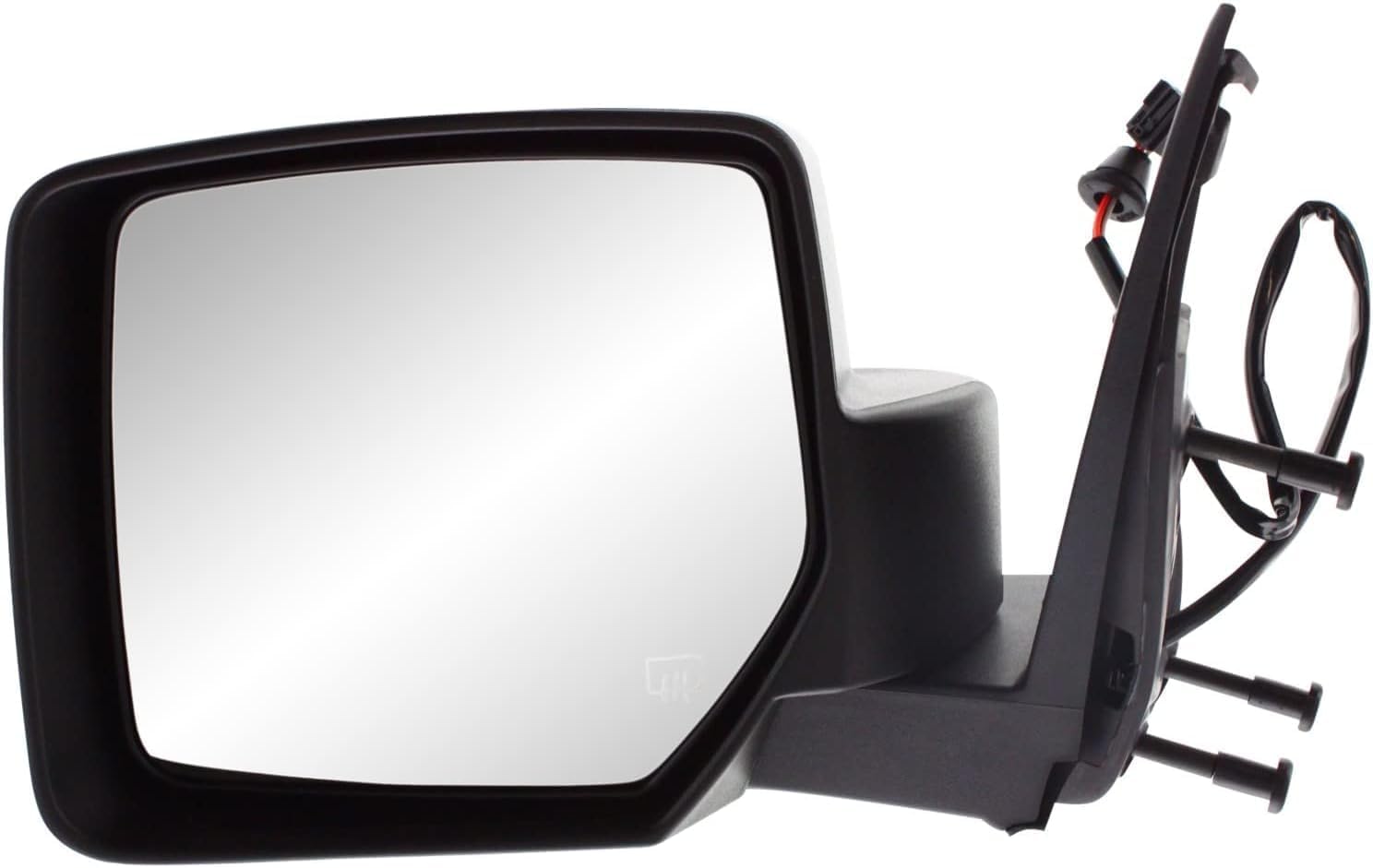 Front Power Mirror Manual Folding Heated Textured Left Driver Side Direct Replacement Compatible With 2008-2012 Jeep Liberty CH1320287 57010185AF