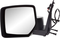 Front Power Mirror Manual Folding Heated Textured Left Driver Side Direct Replacement Compatible With 2008-2012 Jeep Liberty CH1320287 57010185AF