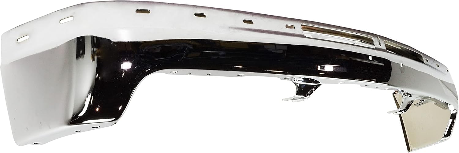 Front Bumper Chrome Steel With Brackets Direct Replacement Compatible With 1999-2002 Chevrolet Silverado / 2000-2006 Tahoe GM1003127 12336026-PFM