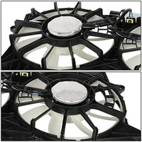 Front Dual Cooling Fan Assembly Plastic with Control Module Direct Replacement Compatible with 2014-2018 Jeep Cherokee CH3115178 68164091AH