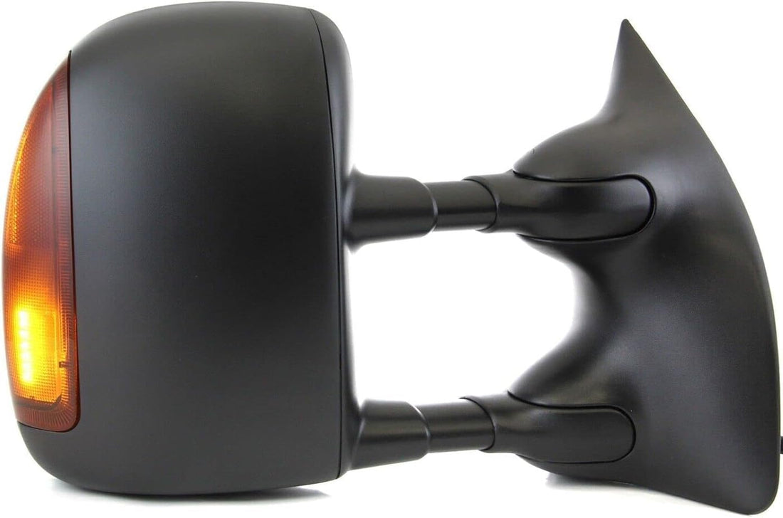Front Power Towing Mirror Manual Folding Textured Right Passenger Side Direct Replacement Compatible With 1999-2007 Ford F-Series Super Duty / 2000-2005 Excursion 5C3Z17682EAA-PFM