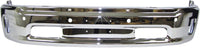 Front Bumper Chrome Steel + Upper Cover Primed + Lower Valance Air Dam Textured Direct Replacement Compatible With Ram 1500 2014-2018 CH1014108 CH1002402 CH1090147
