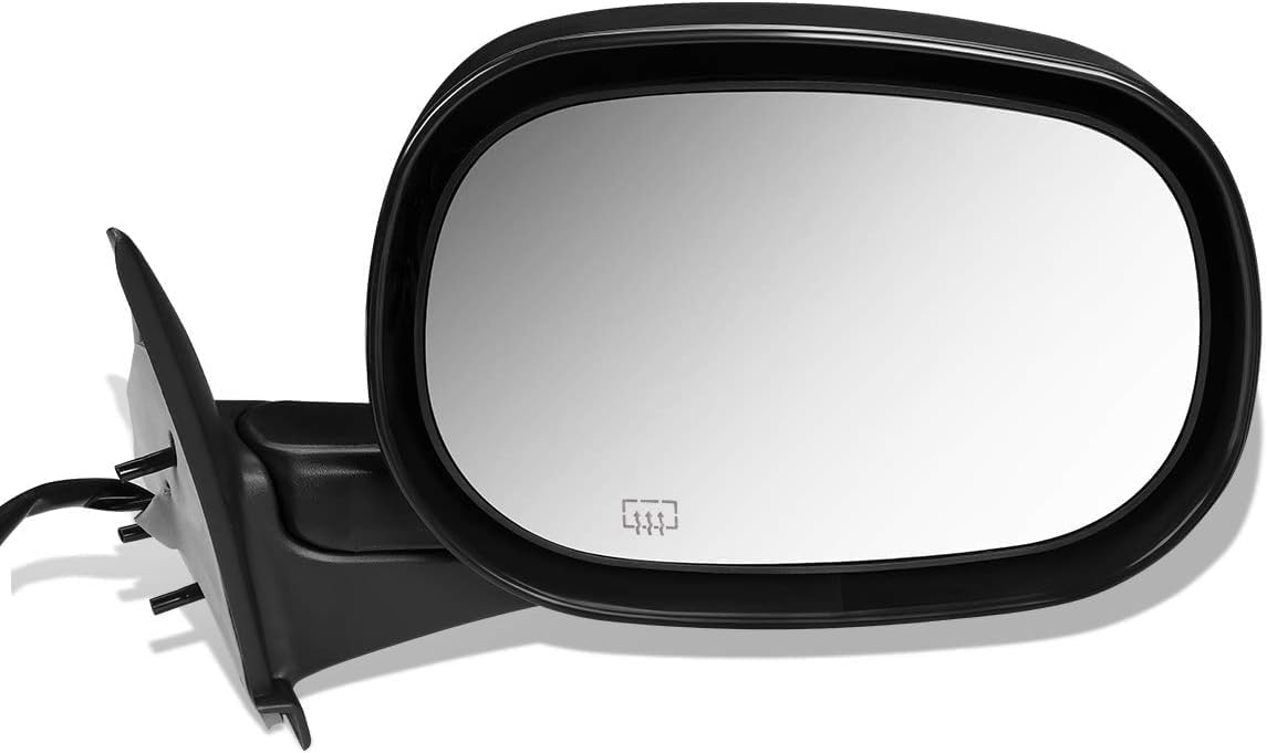Front Power Mirror Manual Adjust Heated Textured Right Passenger Side Direct Replacement Compatible With 1998-2001 Dodge Ram 1500/1998-2002 2500 3500 CH1321168 55076488AB