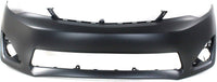 AUTOS PARTS PLUS Front Bumper Cover Primed + Lower Grille + Fog Light Cover Set Textured Right Passenger & Left Driver Side Direct Replacement Compatible With 2012-2014 Toyota Camry TO1036128