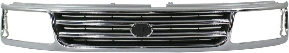 Front Grille Assembly Chrome Shell With Primed Insert Plastic Direct Replacement Compatible With 1993-1998 Toyota T100 TO1200192 5311134021