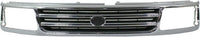 Front Grille Assembly Chrome Shell With Primed Insert Plastic Direct Replacement Compatible With 1993-1998 Toyota T100 TO1200192 5311134021