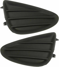 Set Of 2 Front Fog Light Cover Textured Left Driver & Right Passenger Side Direct Replacement Compatible With 2012-2014 Toyota Yaris TO1039155 TO1038155 8148152360 8148252300