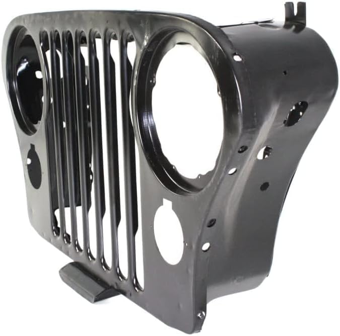 Front Grille Primed Shell And Insert Steel Direct Replacement Compatible With 1972-1986 Jeep CJ-Series CH1200139 J5752656