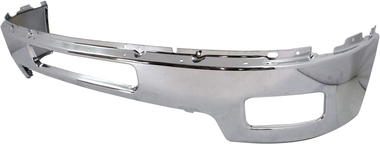 Front Bumper + Upper Cover Chrome + Lower Valance + Extension + Fog Lights + Inner & Outer + Impact Brackets Direct Replacement Compatible With 2011-2014 Silverado 2500HD 3500HD